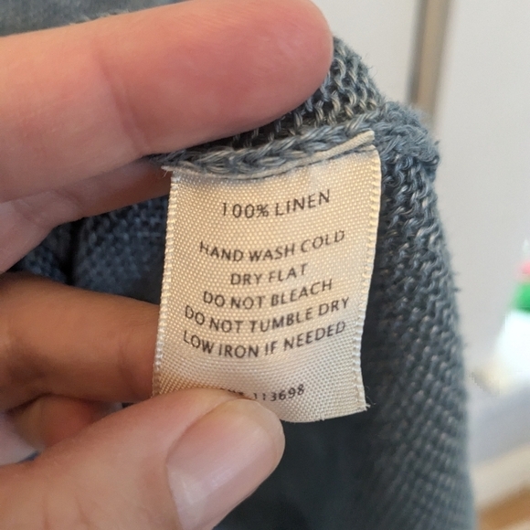 Margaret O'leary Boyfriend Vee Linen Sweater - Picture 4 of 4